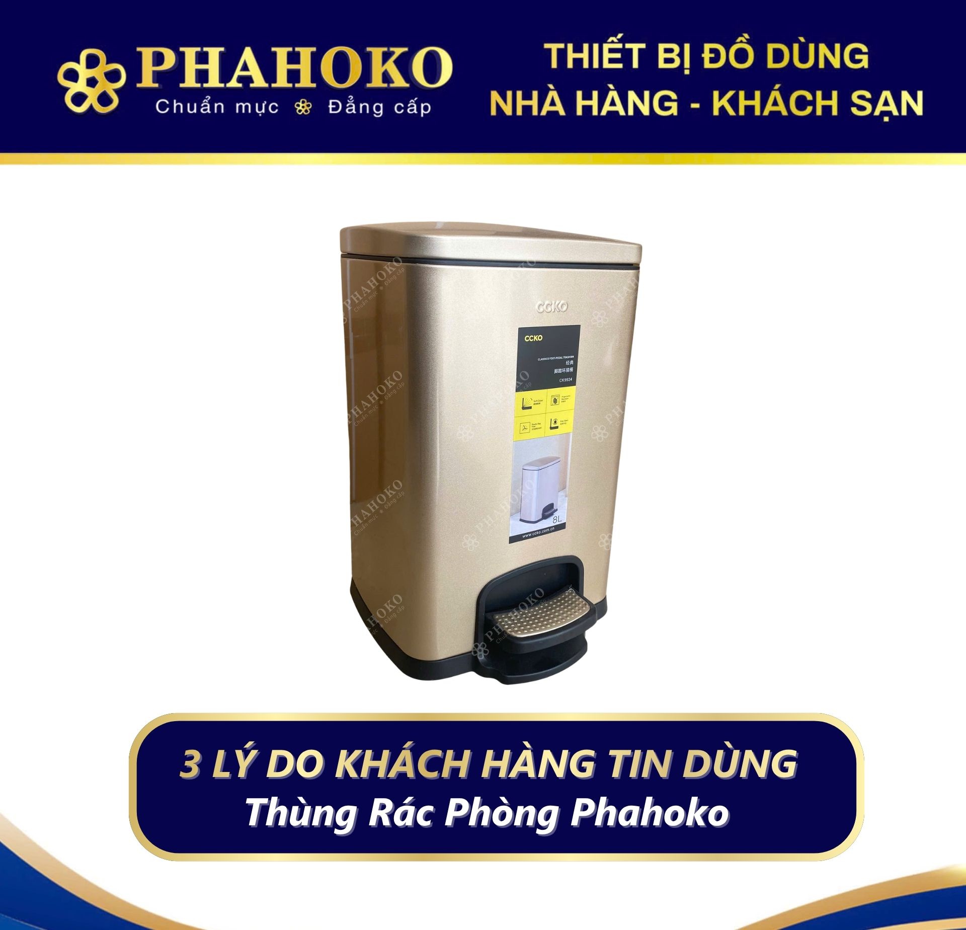 3 lý do khách hàng tin dùng thùng rác phòng phahoko