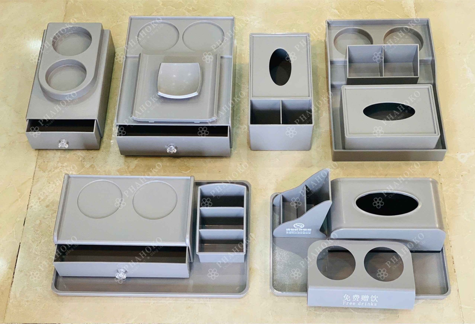 Bộ đồ buồng phòng khách sạn nhựa Abs