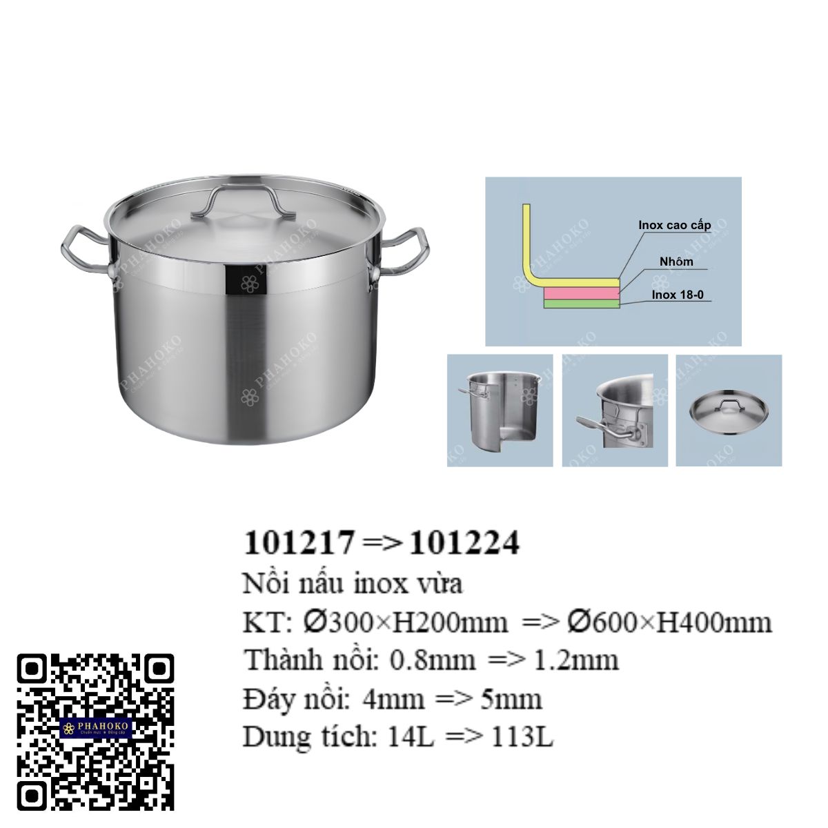 Nồi Nấu Inox Vừa