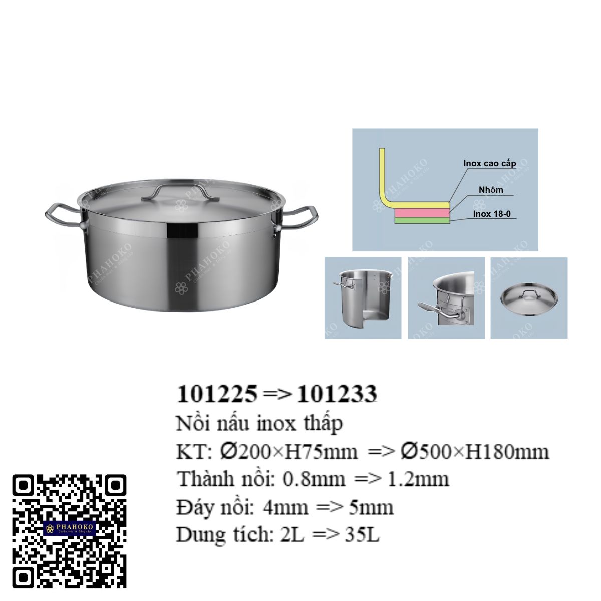 Nồi Nấu Inox Thấp