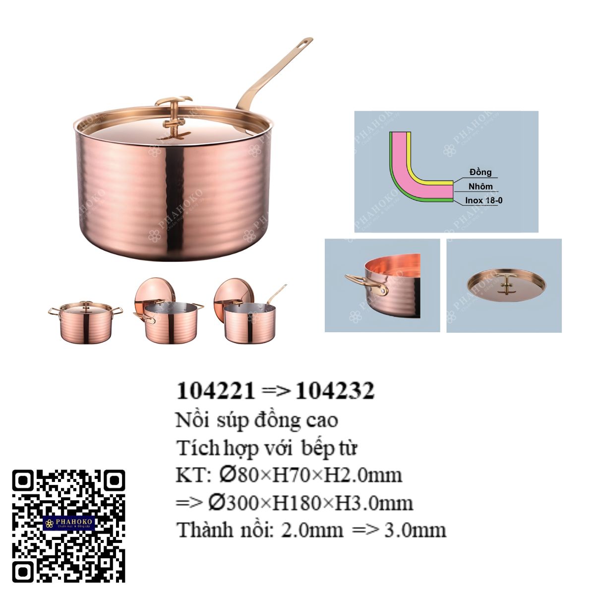 Nồi Súp Đồng Cao