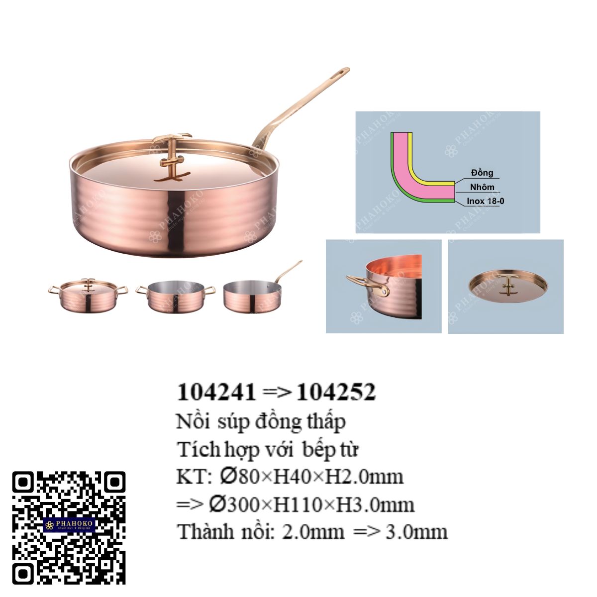 Nồi Súp Đồng Thấp