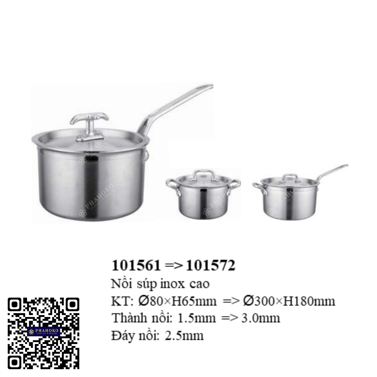 Nồi Súp Inox Cao Nắp Quai Chữ T