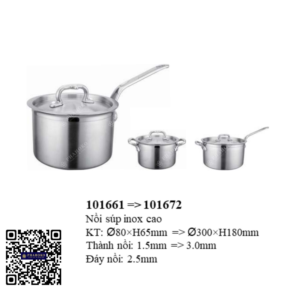 Nồi Súp Inox Cao Nắp Quai Chữ U