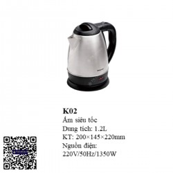 Ấm siêu tốc Honeyson K02