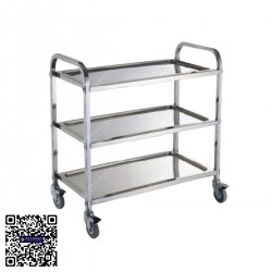 Xe đẩy đồ ăn Inox 3 tầng