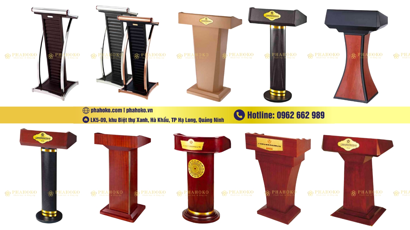 Đa dạng mẫu mã bục phát biểu có sẵn tại Hà Nội