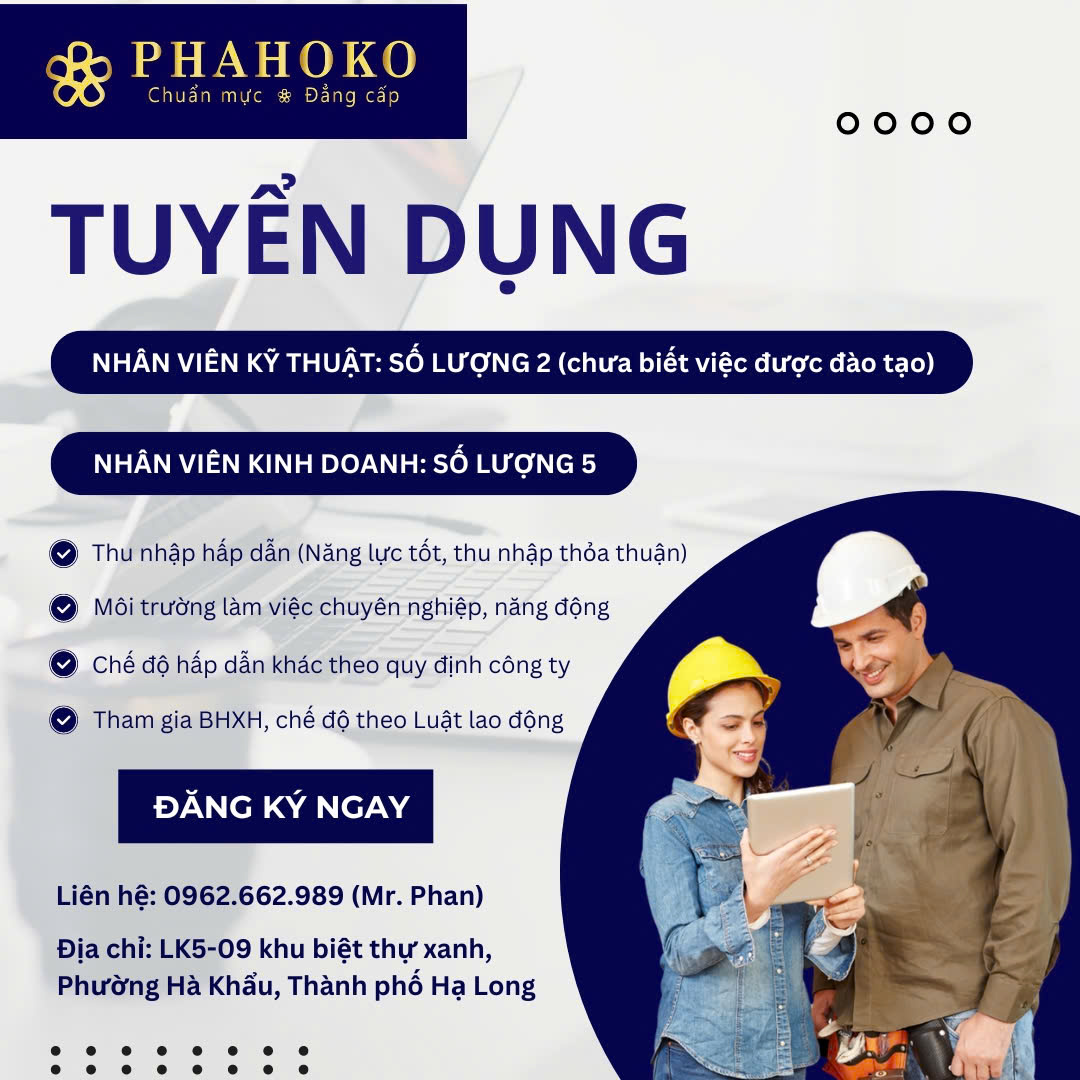 Thông báo tuyển dụng Phahoko