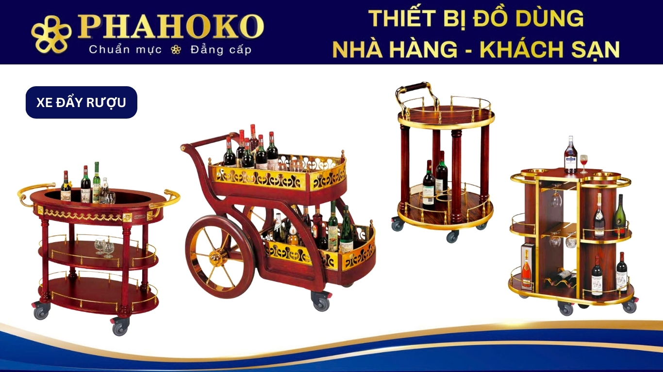 Báo Giá Xe Đẩy Rượu Cho Nhà Hàng, Khách Sạn Tại Quảng Ninh, Ninh Bình, Hà Nam