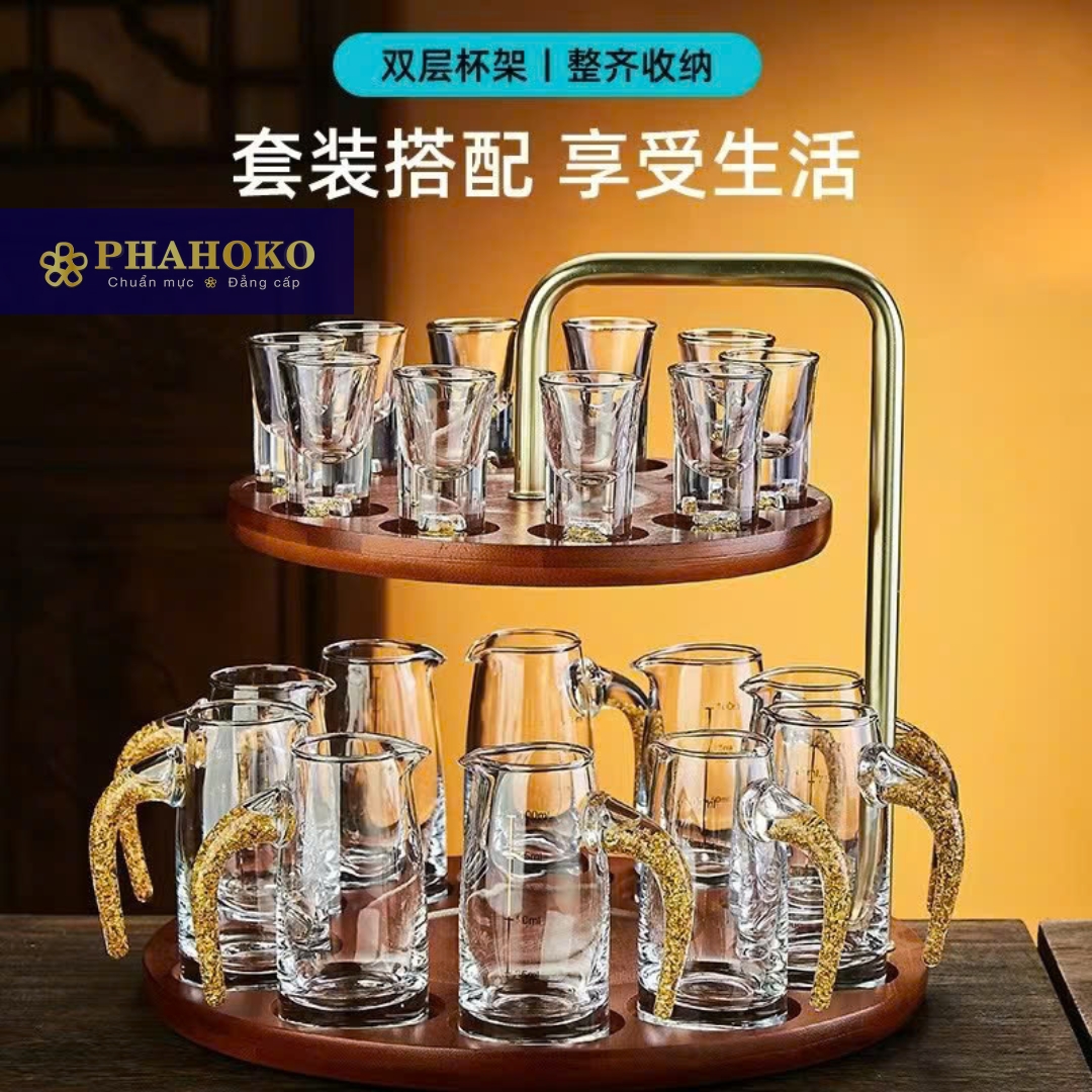  thủy tinh pha lê mạ vàng 24K sang trọng – Quà Tết đẳng cấp
