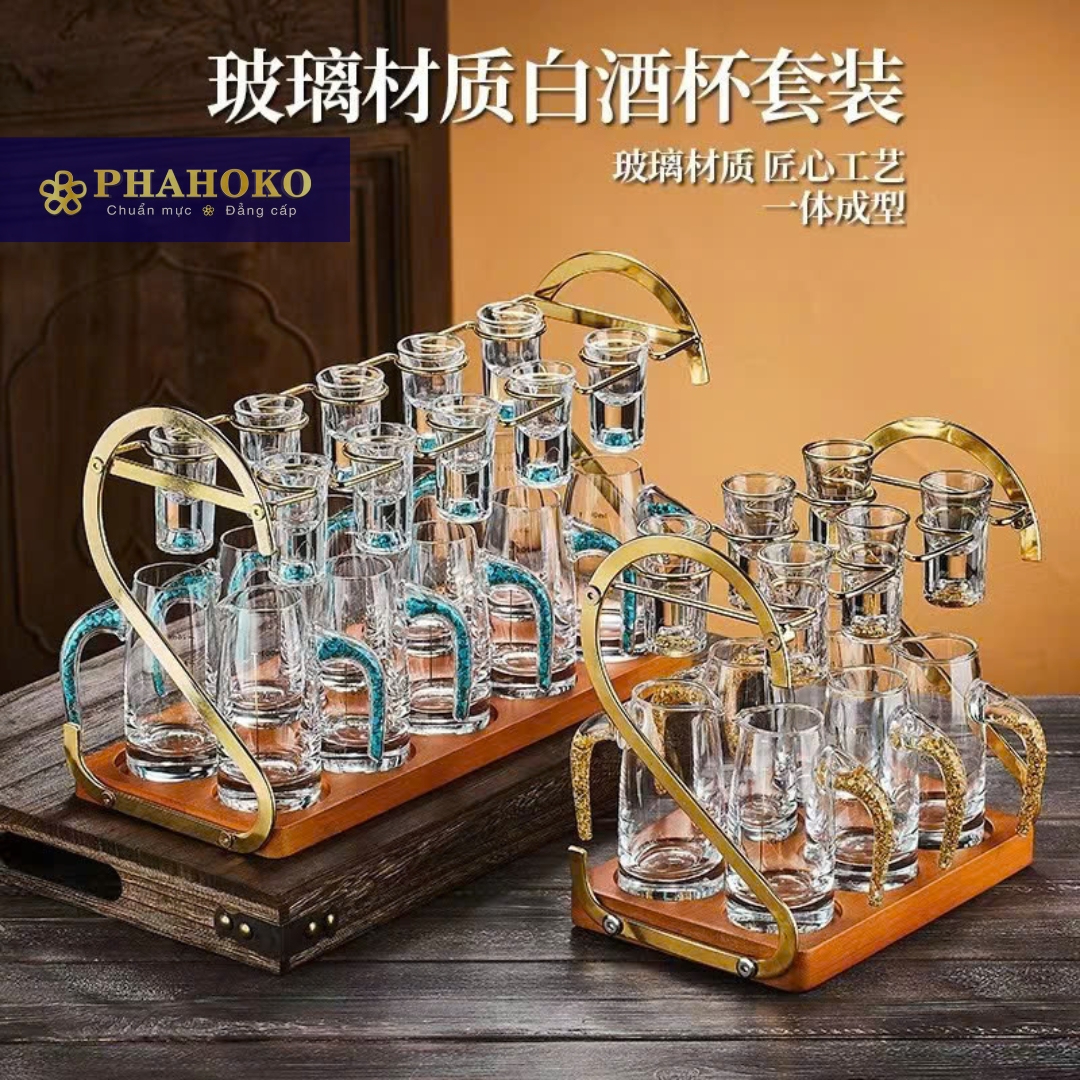 5 thủy tinh pha lê mạ vàng 24K sang trọng – Quà Tết đẳng cấp