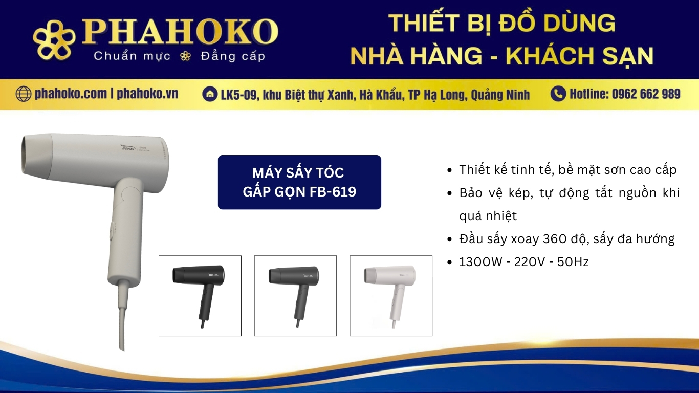 máy sấy tóc gấp gọn bowei 3