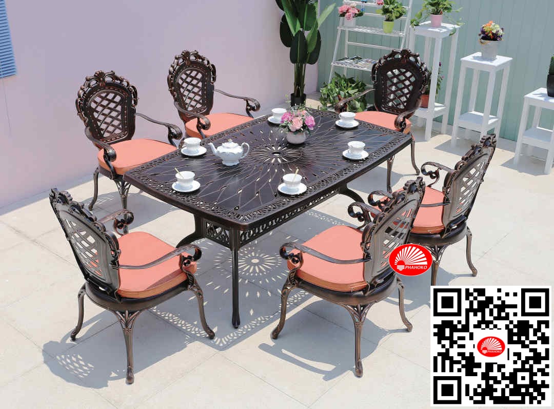 bàn ghế nhôm đúc chất lượng cao giá hợp lý phahoko
